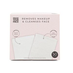 ERASE YOUR FACE multi 50pk Biodegradable Make Up Removing Face Cloths